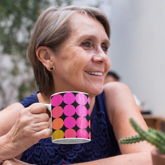 Mug Points roses et orange (Créateur téléchargé)