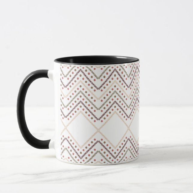 Mug Points rouges étonnants sur un Arrière - plan blan (Gauche)