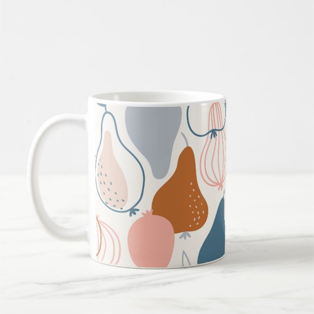 Mug Poire scandinave Imprimer : Motif de fruits Vintag (Gauche)