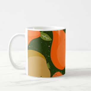 Mug Poires, feuille : papier peint vintage coloré.