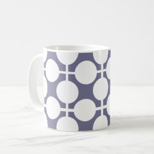 Mug pois blanc gris et motif