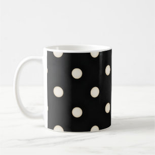 Mug Pois blancs antiques en noir