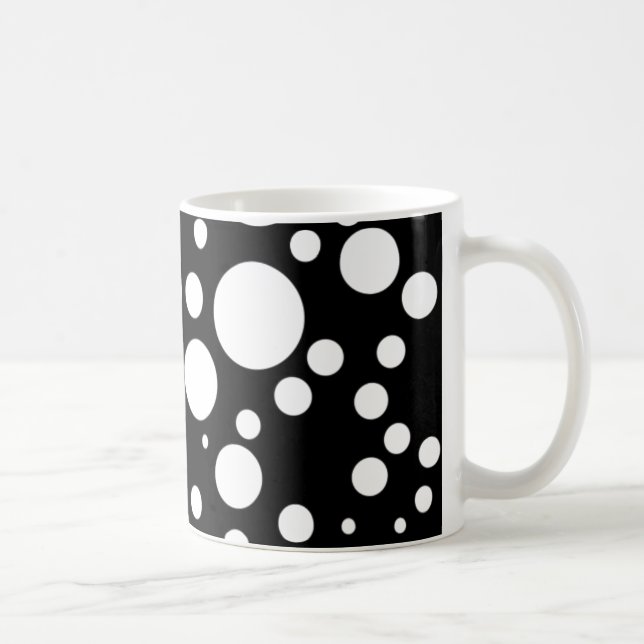Mug pois blancs noirs (Droite)
