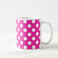 Pois blancs sur fuchsia