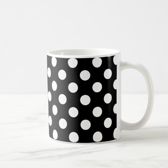 Mug Pois blancs sur noir (Droite)