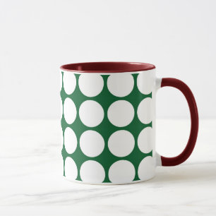 Mug Pois blancs sur vert