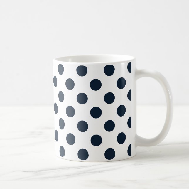 Mug Pois bleu marine foncé (Droite)