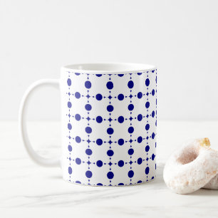 Mug Pois Bleus de la Marine, Motif à points Polka, poi