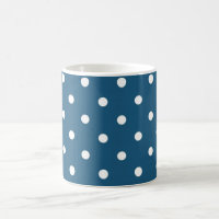 Pois bleus simples et élégants personnalisés