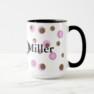 Mug Pois Brown roses Monogrammes