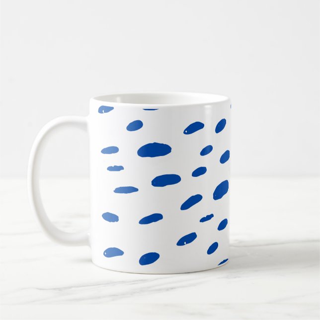 Mug Pois Cobalt Blue Motif (Gauche)