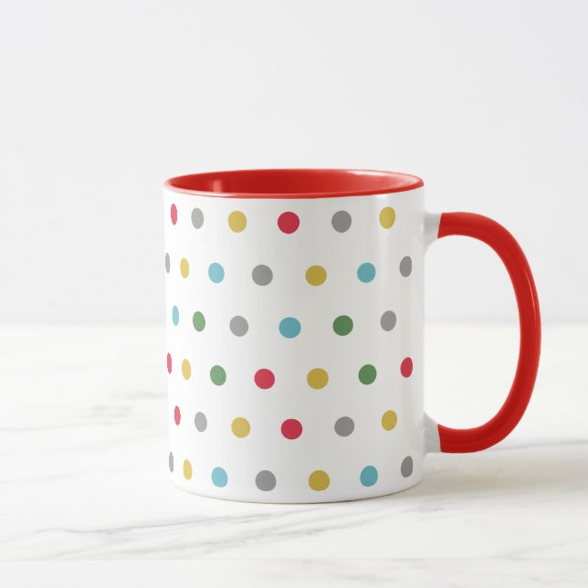 Mug Pois coloré simple et moderne (Droite)