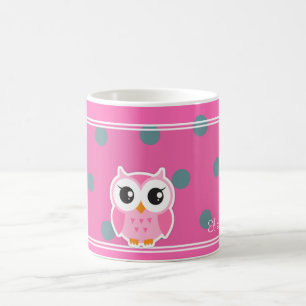 Mug Pois cool tendance avec chouette personnalisation