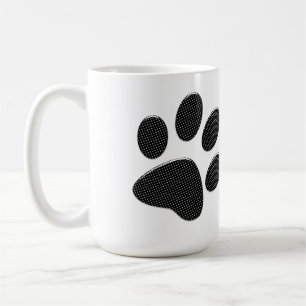 Mug Pois de pattes noir et blanc