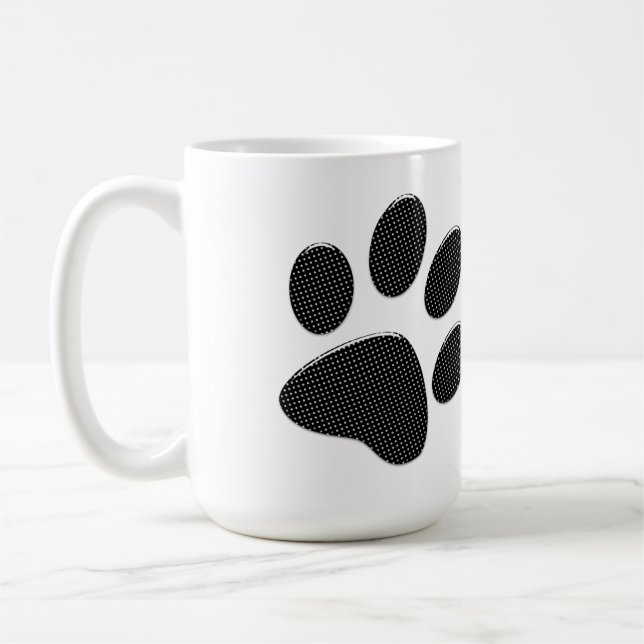Mug Pois de pattes noir et blanc (Gauche)