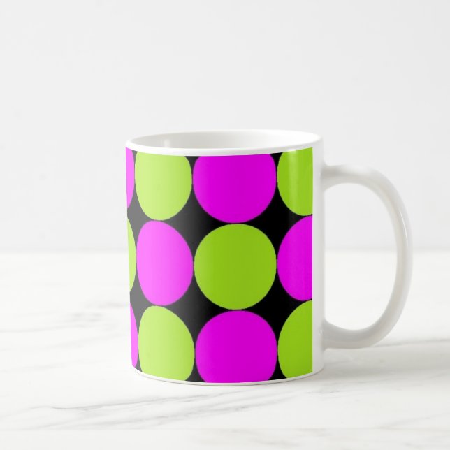 Mug Pois de roses indien et de vert de chaux (Droite)