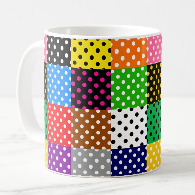 Mug Pois de surfaces composées multicolores (Créateur téléchargé)