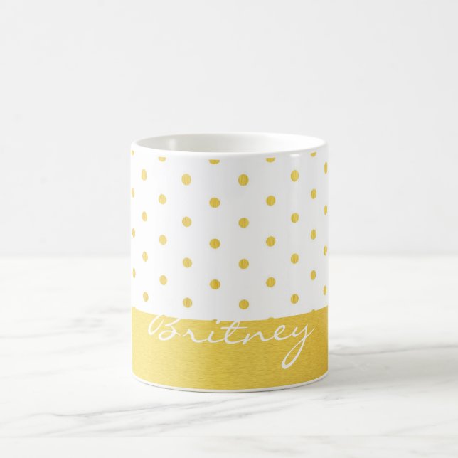 Mug Pois d'or et monogramme - coutume (Centre)