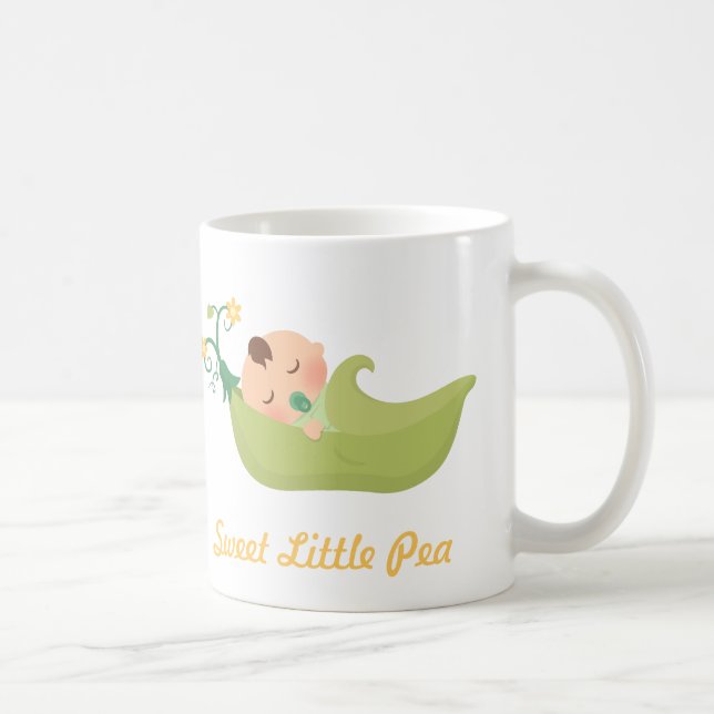 Mug Pois doux dans un bébé mignon de cosse (Droite)