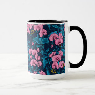 Mug Pois doux et bourdons, rose et bleu