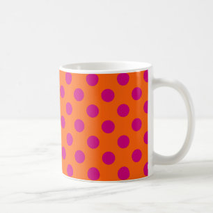 Mug Pois Fuchsia orange