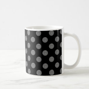 Mug Pois gris et noir