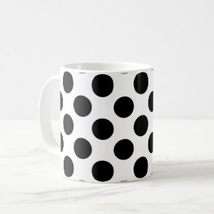 Mug Pois, Motif Polka Dot, noir et blanc