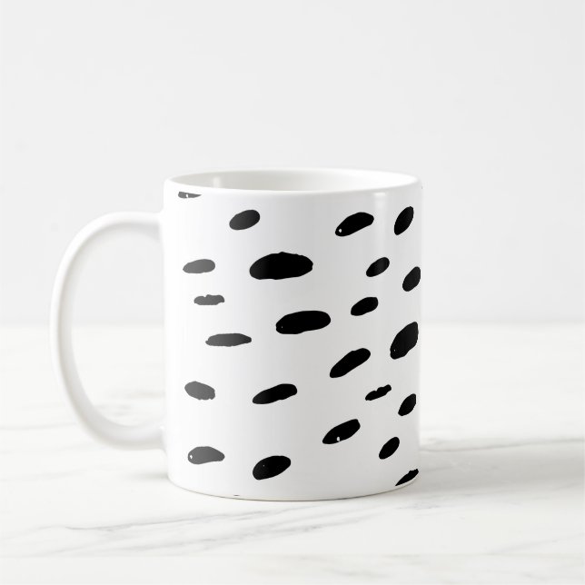 Mug Pois Noir Pois Motif dalmate (Gauche)