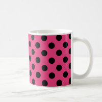 Pois noirs sur fuchsia
