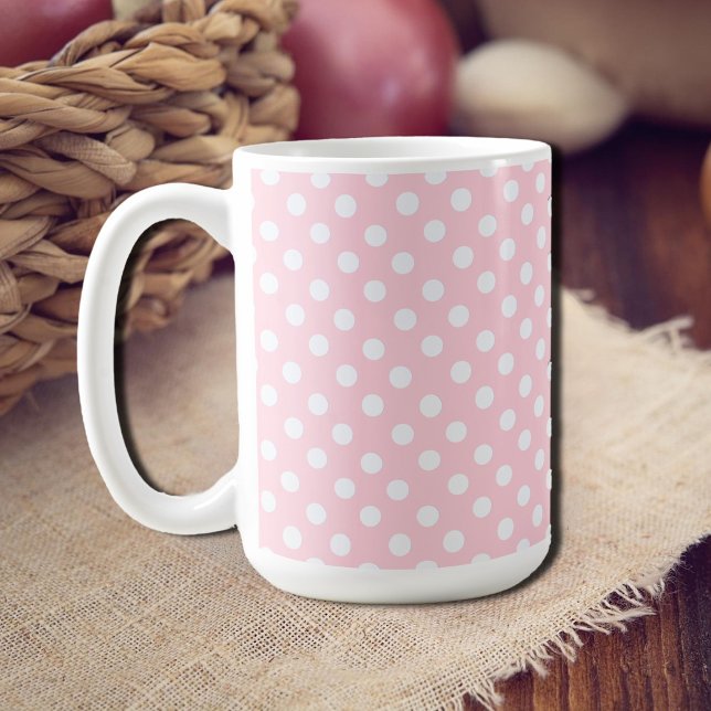 Mug Pois rose pastel (Créateur téléchargé)