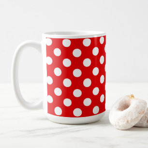 Mug Pois rouge clignotant et grand blanc