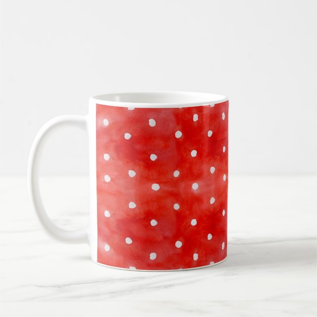 Mug Pois rouges motifs imperméables (Gauche)