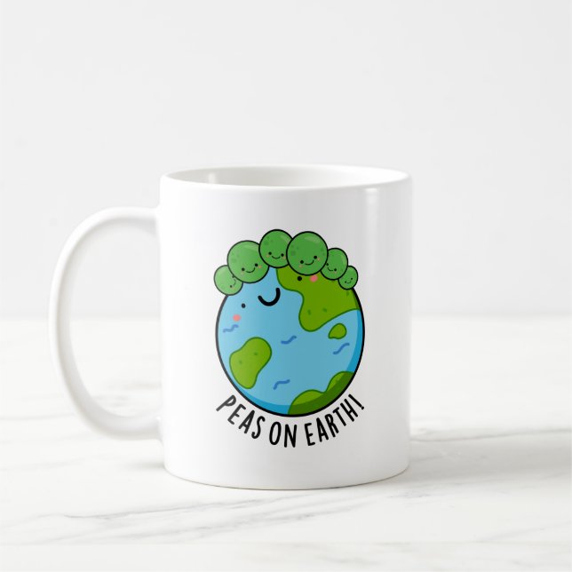 Mug Pois Sur Terre Fantaisie Veggie Pun de Paix (Gauche)