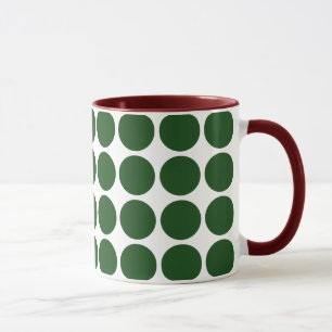 Mug Pois verts en blanc