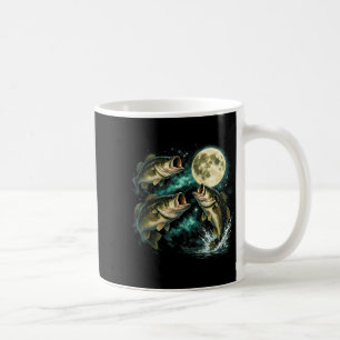 Mug Poisson bass hurleur à la lune pêcheur vintage