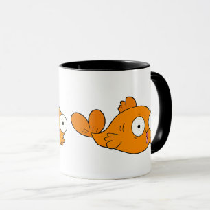 Mug Poisson caricature orange mignon Style Kawaii