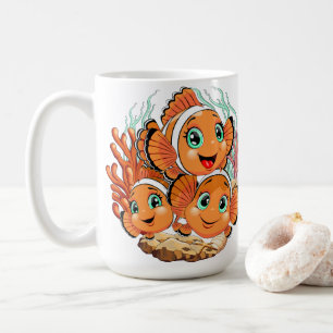 Mug Poisson clown Dessin animé mignon Famille Sous l'e