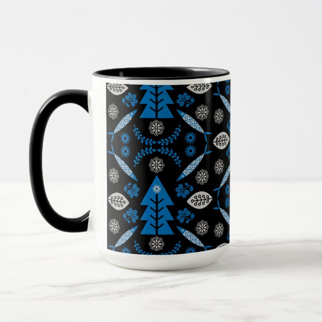 Mug Poisson d'art populaire nordique (Gauche)