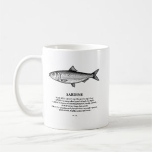 Mug Poisson de banc de sardines Vintage 