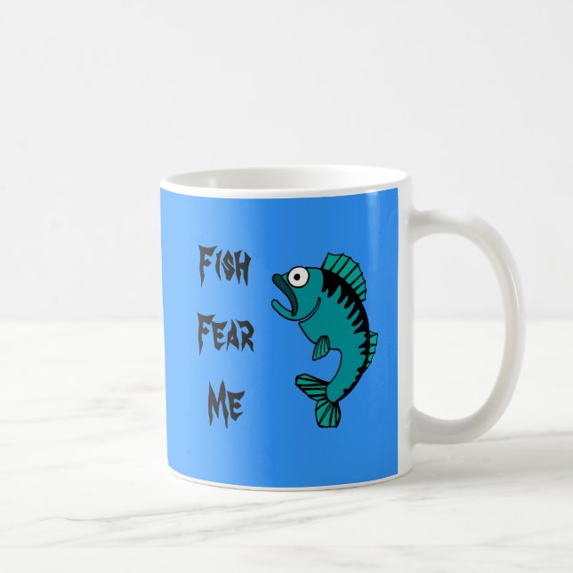 Mug Poisson de basse effrayée Craignez moi (Droite)
