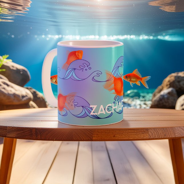 Mug Poisson D'Or Avec Votre Nom (Créateur téléchargé)