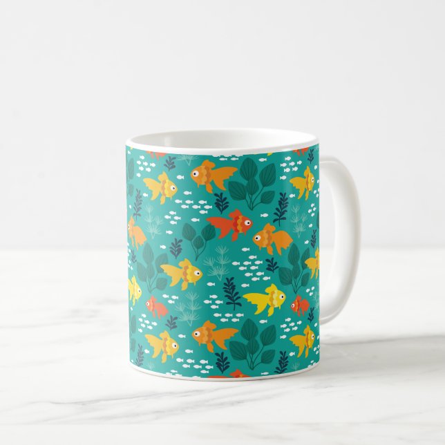 Mug Poisson d'or dans l'aquarium (Devant droit)