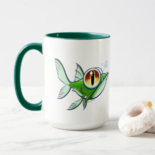 Mug POISSON EN COLÈRE avec ŒIL ROUGE par Jeff Willis A