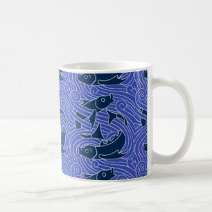 Mug Poisson Gras Baignade Océan Bleu Pêche