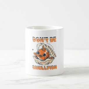 Mug Poisson hilarant dans un Art de Coquillage