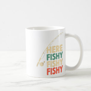 Mug Poisson ici amusant Conception de pêche B Poisson