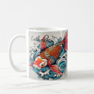 Mug Poisson Koi, Belle Carpe Japonaise, Personnalisé