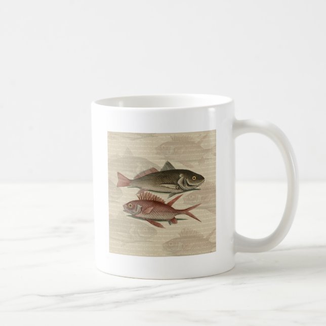 Mug Poisson Perche rouge Art pêcheur (Droite)