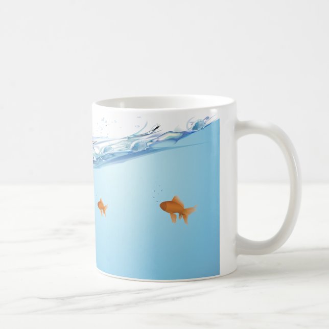 Mug Poisson rouge sous l'aquarium de l'eau (Droite)
