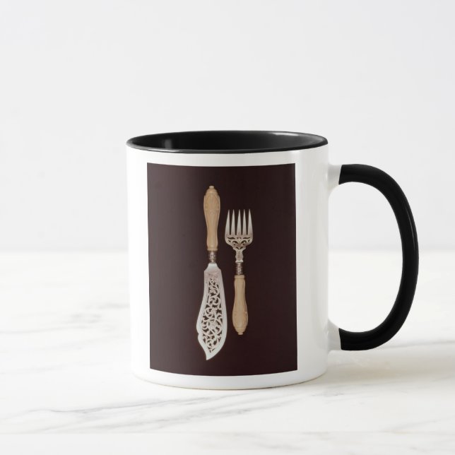 Mug Poisson-serveurs avec les poignées enes ivoire (Droite)